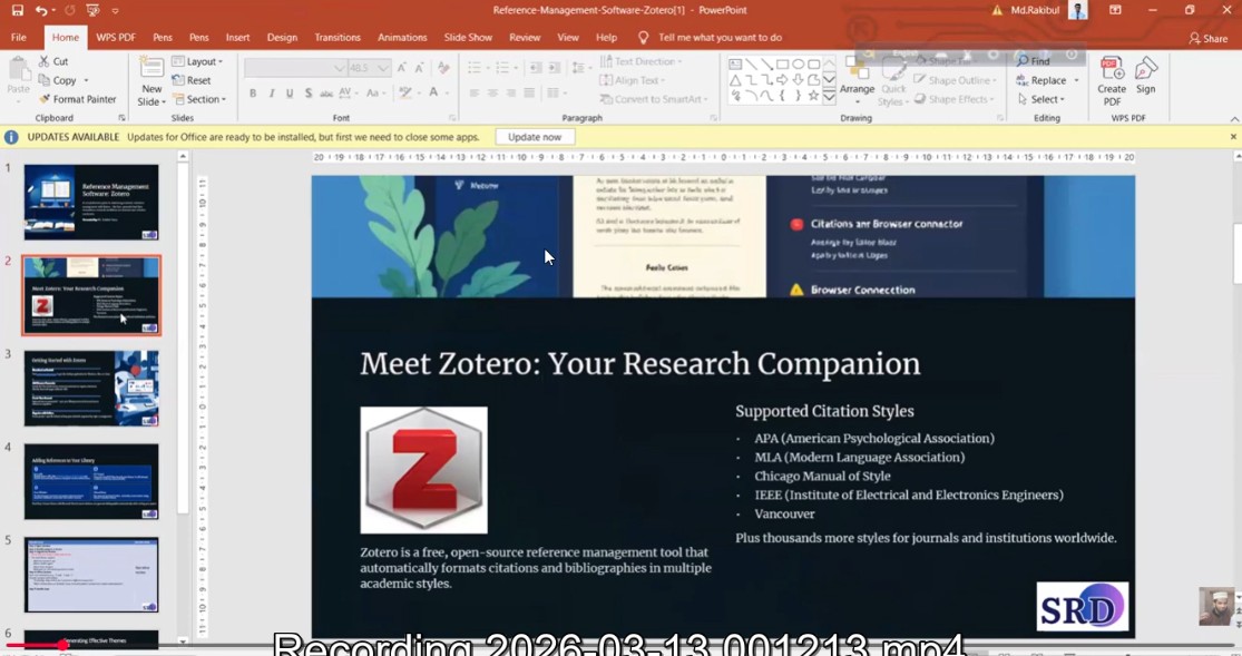 Zotero & Mendeley Session